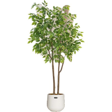 Arbre Ficus Artificiel, 160 cm de Hauteur, Texture Réaliste, Utilisation Intérieure Extérieure, Style Bonsai, 1 Pièce (1/5)