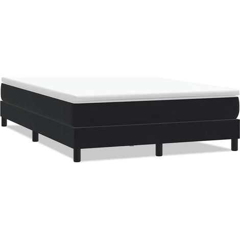 Maison Exclusive - Sommier à lattes de lit sans matelas noir 140x220 cm velours (1/5)