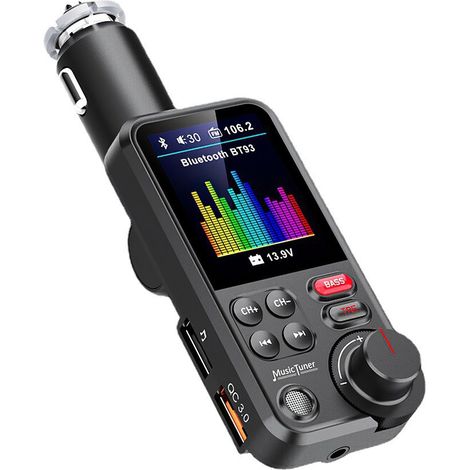 1 reproductor MP3 para coche, pantalla a color de 4,5 cm, Bluetooth, doble carga, universal (1/5)