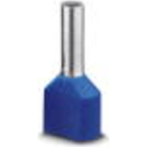 Embout double d'extrémité de câble Phoenix Contact AI-TWIN 2X 0,75- 8 BU 3240668 0.75 mm² x 8 mm par (1/2)