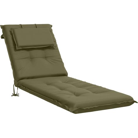 Coussin de transat GEMERT 100 % polyester Vert olive vidaXL (1/4)