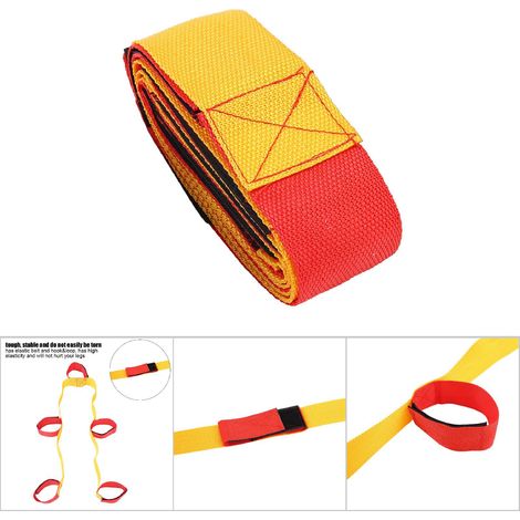 2 Pièces Jeu de Bande d'Attache Rapide 3/5/8 Personnes pour Activités de Team Building en Extérieur (Modèle 5 Personnes)