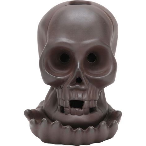 Totenkopf-Räuchergefäß mit Rückflussverzierung (1/5)