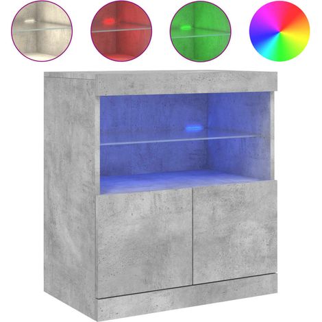 Maison Exclusive - Credenza con Luci LED Grigio Cemento 60x37x67 cm