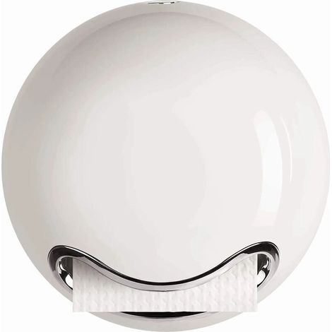 Porte-rouleau "Bowl" à coller ou à percer Blanc, Ensoleillé (1/2)