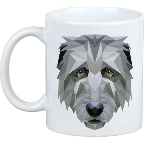 Tazza con foto e scritta "Irish Wolfhound" e immagine di un cane stilizzato. (1/5)