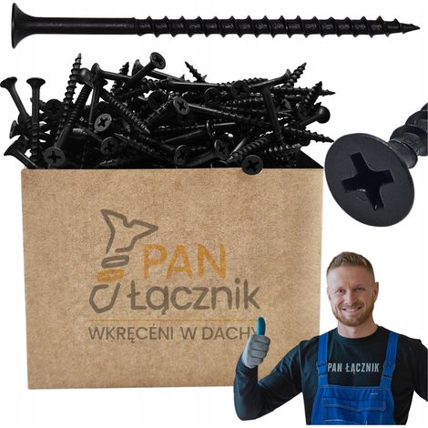 Vis Pour Bois Et Plaques De Plâtre Pan Łącznik, 4.2 x 70 mm, Noires PH2 Phosphatées, Sac 1 kg (1/5)