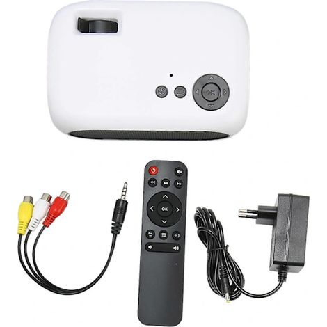 Filiyano – projecteur portable multifonction M24 – Mini projecteur portable multifonction M24 avec son surround 360° pour home cinéma, 100-240 V (1/2)