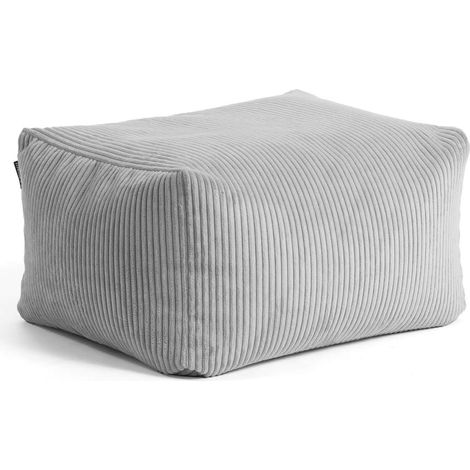 [GEBRAUCHT] B-Ware mokebo Indoor Pouf 'Der Ruhestifter' Hocker Sitzsack Grau Cordstoff mit Füllung (1/2)