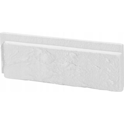 Azulejo de yeso para pared con junta 22,2x7,4cm 0,49 m² Ladrillo decorativo blanco para interiores