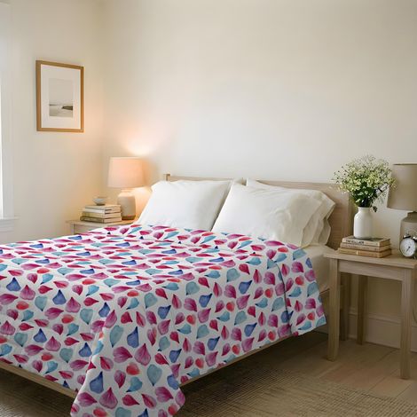 Couvre-lit matelassé d’été en Microfibre Douce imprimée – Couette Printemps-été mi-Saison – Petali, Double 250x240 cm (1/5)