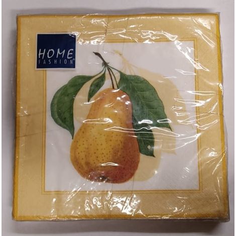 HOME FASHION - CONFEZIONE DI TOVAGLIOLIPER DECOUPAGE DA 20PZ 33X33CM - FANTASIA FRUTTA