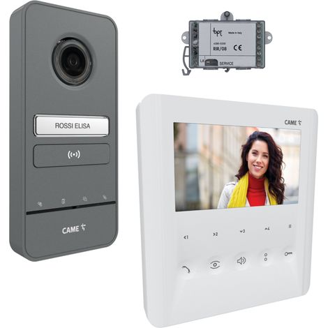 Came – Kit visiophone mains libres PLX V BH – Platine de rue LHS vidéo – Résistance IK09 – Protection IP54 – Vision grand angle 100°