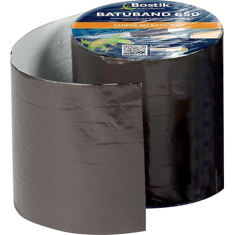 Bostik – Ruban adhésif Batuband 650 gris 10cm – Rouleau de 10m – Résistant aux intempéries – Pour surfaces variées (1/4)