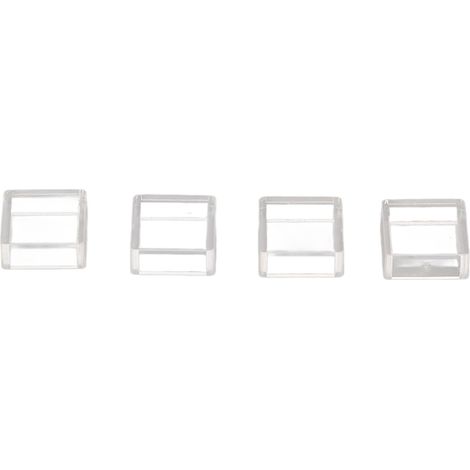 Lot de 100 caches pour bouton poussoir tactile carrés transparents en ABS (1/5)