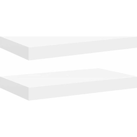 Scaffali a Parete 2 pz Bianchi 40x23,5x3,8 cm in MDF vidaXL