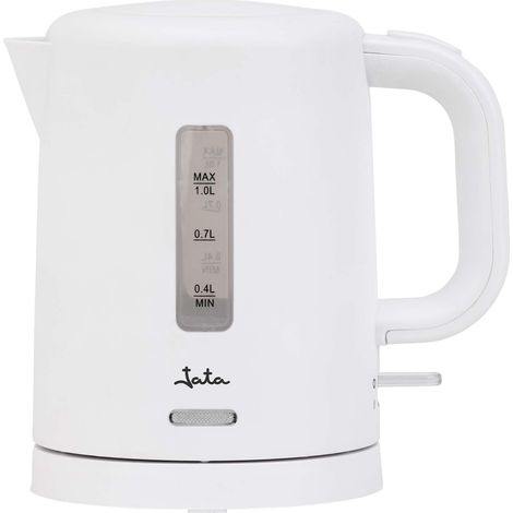 Bouilloire électrique 1 litre, carafe sans fil avec base rotative à 360°, arrêt automatique, protection contre la surchauffe, viseur d'eau et range-câbles, 1100 W (1/5)