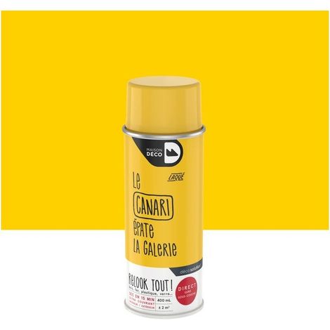 Peinture aérosol relook tout MAISON DECO jaune canari brillant 0.400 L (1/3)