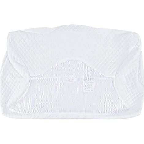 Housse de Coussin, Taie d'oreiller de Rechange Lavable en Machine, Respirant, Uniquement pour Les PL01 oreillers-60 x 35 x 8/12cm, Blanc (1/3)