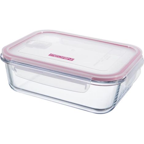 Contenitore ermetico per alimenti in vetro con coperchio rettangolare 1500 ml (1/2)