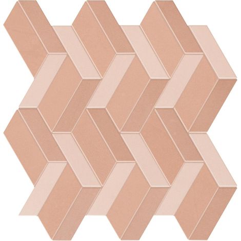 Mosaïque effet Enduit Rose Argile Wave 32,4x30,6x0,85 cm Mat Calviro - Mur intérieur (vendu par carton de 0,59 m²) - RO'MA CARRELAGE (1/5)