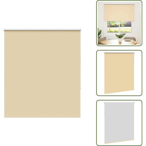 The Living Store Verdunkelungsrollo Beige 125x150 cm Stoffbreite 121,6 cm - Sichtschutz (1/5)