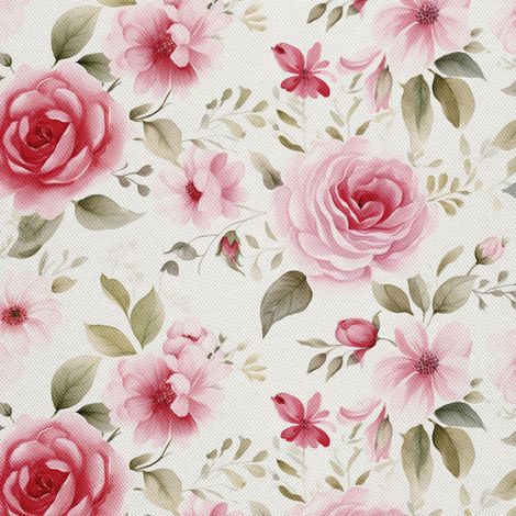 Tissu décoratif d'extérieur Oxford - Fleurs - DX3052 (1/5)
