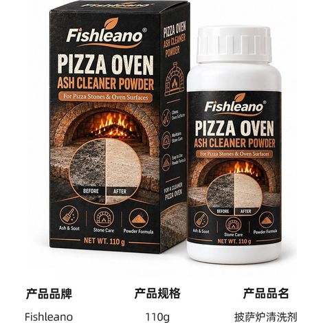 Der Fishleano Pizzaofenreiniger zeichnet sich durch eine schaumarme Formel aus, die sich leicht abspülen lässt und verkohlte Fette und Flecken aus Pizzaöfen entfernt. (1/5)