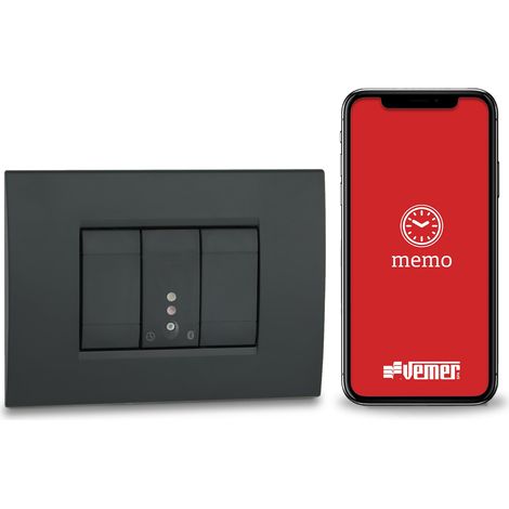 Interrupteur horaire numérique Bluetooth à encastrer 1 Module, minuterie avec Programmation horaire et astronomique Via Application pour lumières, portails, Stores, Gris (1/2)