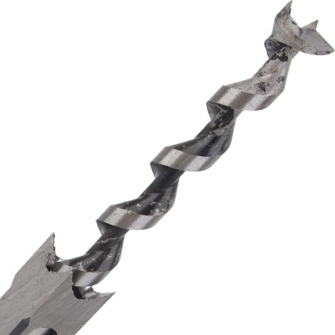 Rundschaftbohrer mit 1/2" (12,7 mm) Durchmesser für Holz, Vierkantbohrer aus Stahl, universelles Holzbearbeitungswerkzeug, Schlagbohrmaschine geeignet für sauberes Bohren. (1/5)