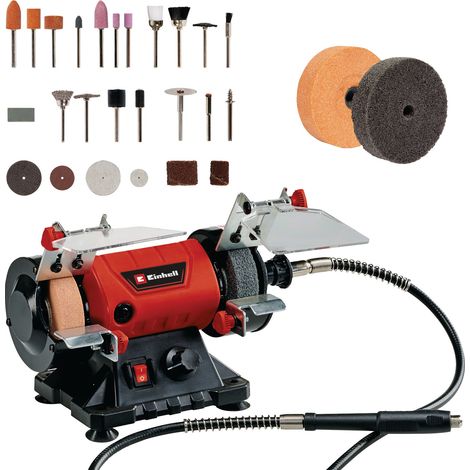 Einhell Touret à meuler TC-XG 75 Kit (kit pour travaux de polissage/meulage, bâti métallique compact) (1/5)
