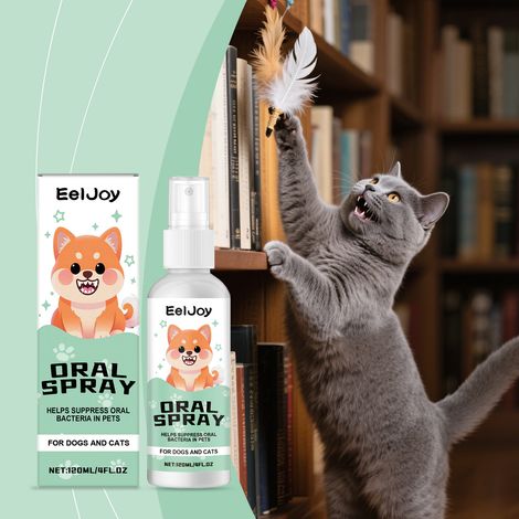 Atemerfrischendes Spray für Haustiere, sanft zu Tieren, schützt die Zähne, sorgt für ein frisches und gesundes Aussehen der Zähne – 120 ml -- DE (1/5)