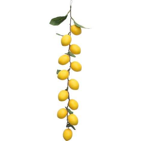 Guirlande décorative suspendue de 3 citronniers artificiels avec feuilles vertes, 100 cm (1/5)
