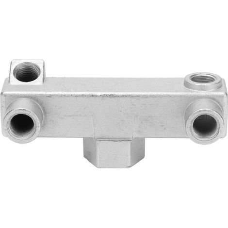 Bloc de raccord à 6 voies en alliage d'aluminium pour compresseur d'air, collecteur fileté G1/4 G1/2, accessoire de distribution (1/5)