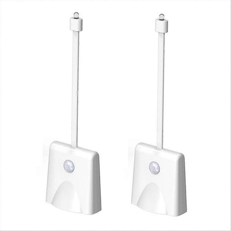 Veilleuse pour cuvette de toilettes 16 couleurs avec détecteur de mouvement, lot de 2 pièces à fixer, éclairage LED pour WC, accessoire salle de bain (1/5)