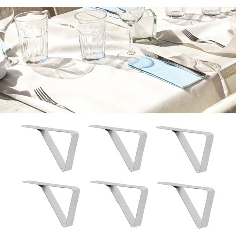 Set mit 12 dreieckigen Edelstahlclips für Gartentischdecken (1/5)