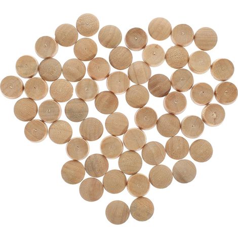 Lot de 50 bouchons de meuble - 13,5x6,5 mm - bois, coniques (1/5)
