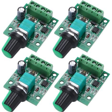 4pcs DC 1.8V 3V 5V 6V 12V 2A 30W PMW Low Voltage Motor Speed Controller, 1803BK 1803B Adjustable Control Switch LED with Button
