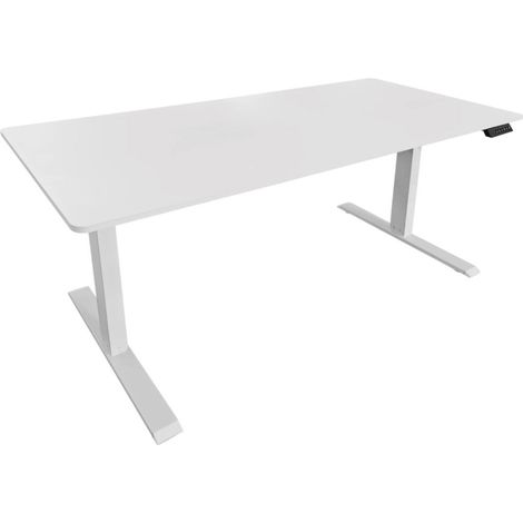 Escritorio eléctrico MONZA 140 cm blanco ajustable en altura (1/5)