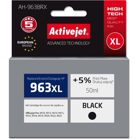 Tinta ActiveJet para HP 963XL 3JA30AE, número de registro AH-963BRX