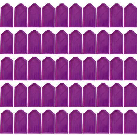 Plateau De Rangement - En Plastique Rigide - Pour Peinture Diamant Et Loisirs Créatifs - 50 Pièces (1/5)