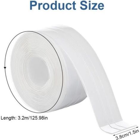 Bande Etancheite Autocollante,Joint Salle de Bain Transparent,Bande d'Étanchéité Autocollante,Ruban de Calfeutrage Anti Moisissure