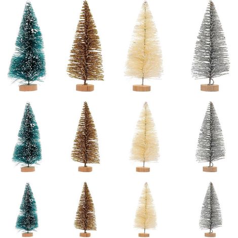 24 mini décorations de sapin de Noël factices pour bureau-14x4.5cm (1/3)