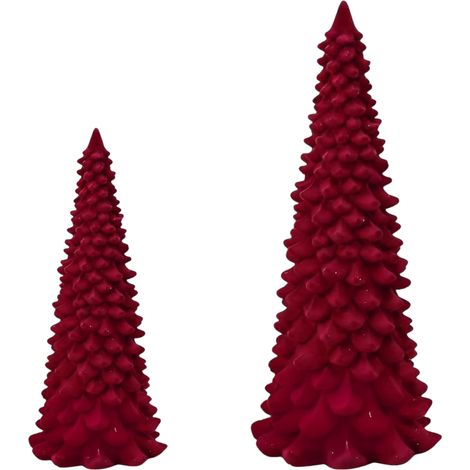 2 Alberi Natale Artificiali Decorativi Tavolo Natale Rosso (1/5)