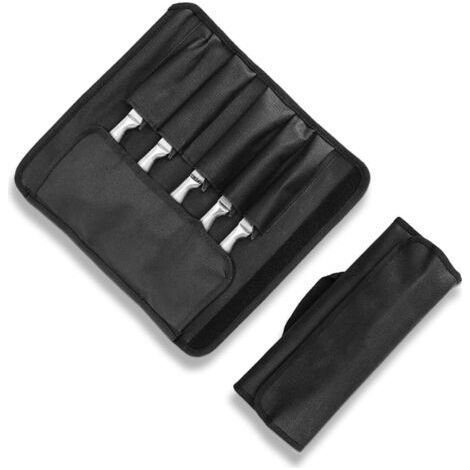 Knife Bag, Portable Case with 5 Compartments for Knives and Utensils, Ideal for Camping and Hiking, Durable Bag, Gift for Chefs and Men (1/5)