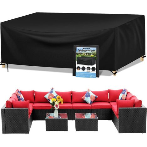 Gartenmöbel Abdeckung 350x260x90cm, Wasserdicht, 420D Oxford, UV-Schutz, Winddicht (1/5)