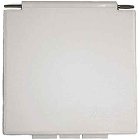 Couvercle blanc pour socle CEE 17 – Résistant aux UV et à l'humidité – Installation rapide – Protection durable pour camping-cars