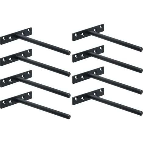 Support mural invisible flottant pour étagère, modèle flottant robuste, longueur 150 mm, lot de 8