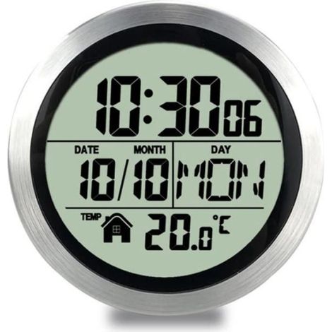 Horloge de Douche Numérique Étanche, Minuterie de Salle de Bain, Horloge Murale de Cuisine Numérique, Horloge à Ventouse Sans (1/4)