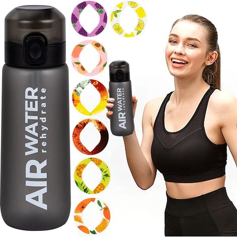Gourde de sport portable de aromatisée à l'air avec paille dosettes aromatisées aléatoires étanche pour l'extérieur 750 ml 7 (1/5)